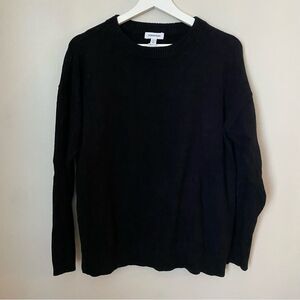 Nordstrom Sweater Crewneck Knit Black Business Casual Neutral
